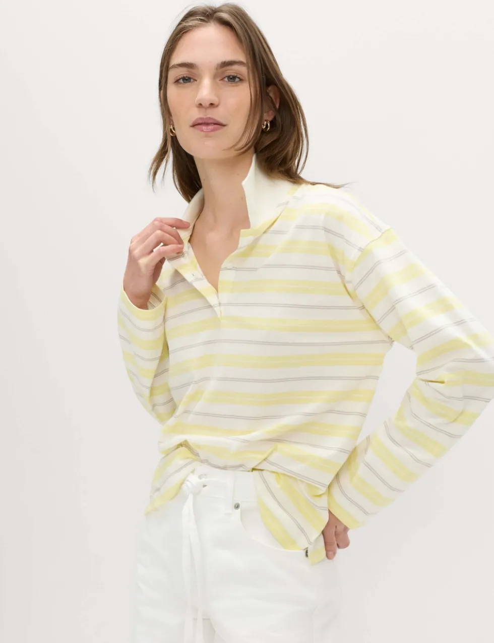 Pure Cotton Striped Rugby Top