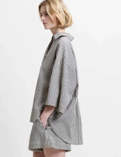 Pure Cotton Striped Seersucker Shirt