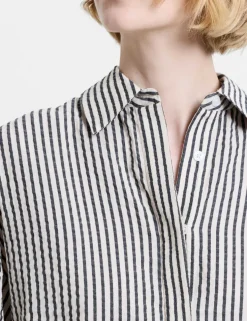 Pure Cotton Striped Seersucker Shirt