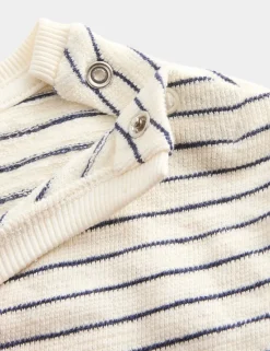 Pure Cotton Striped Shirt & Navy Shorts (0-5 Yrs)