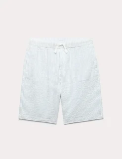 Pure Cotton Striped Shorts (6-16 Yrs)