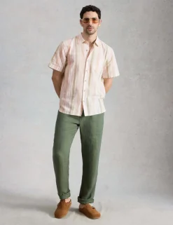 Pure Cotton Striped Short Sleeve Shirt