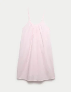Pure Cotton Striped Short Chemise