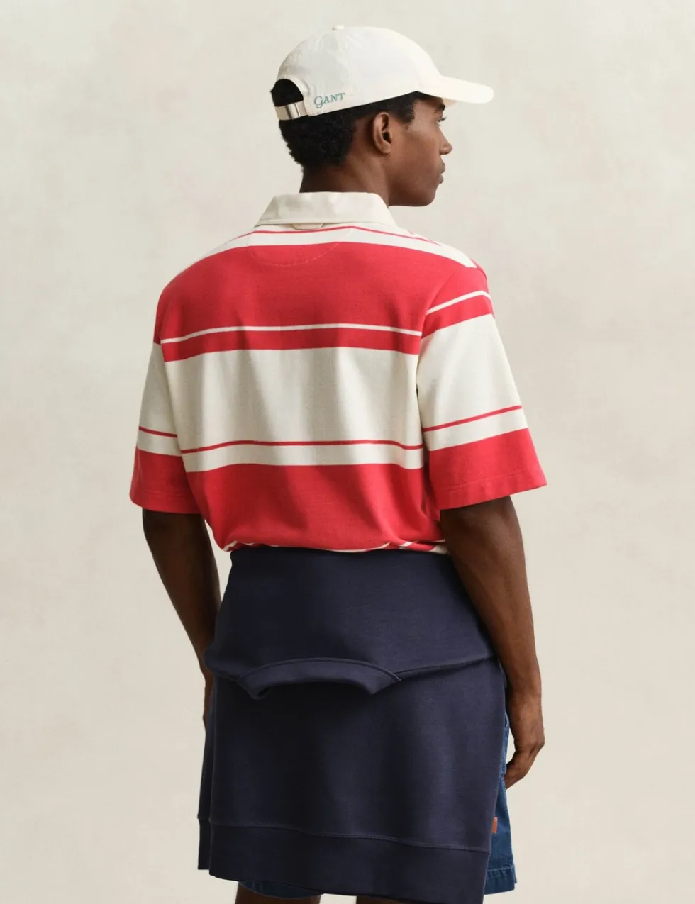 Pure Cotton Striped Short Sleeve Rugby Shirt