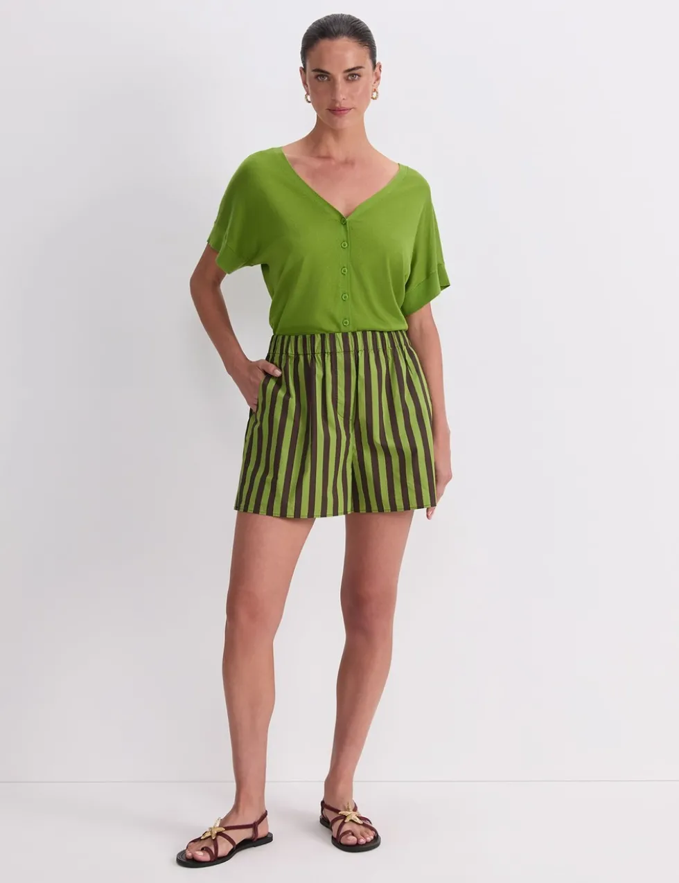 Pure Cotton Striped Shorts