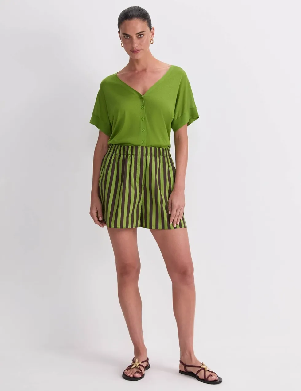 Pure Cotton Striped Shorts