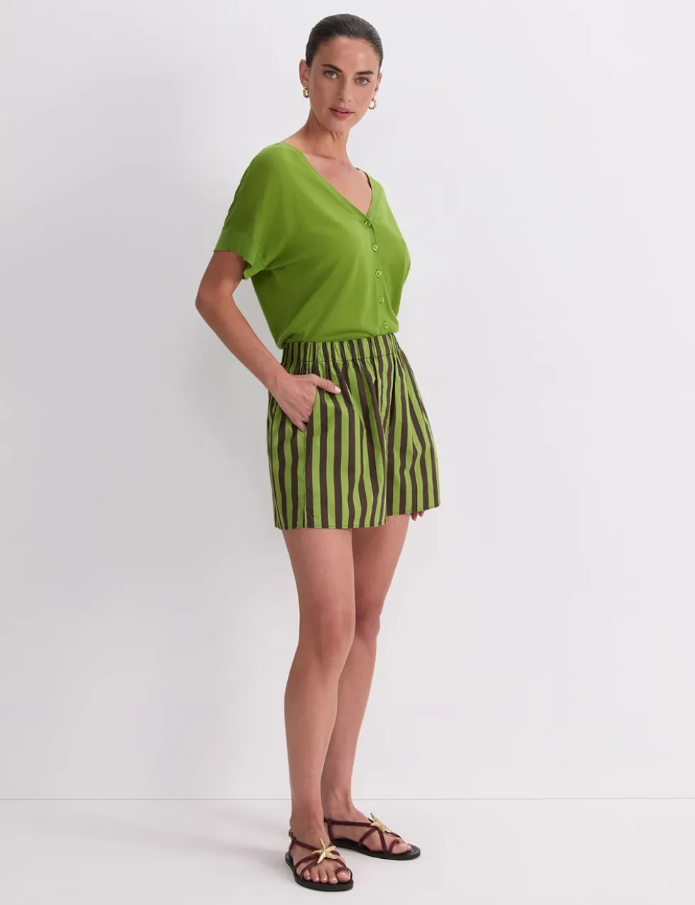 Pure Cotton Striped Shorts