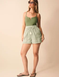 Pure Cotton Striped Shorts