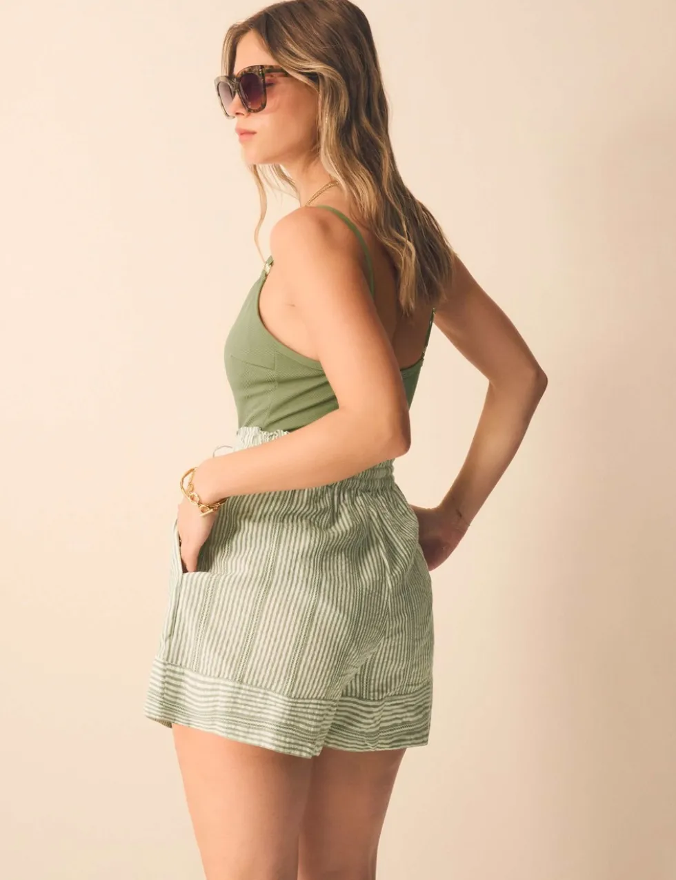 Pure Cotton Striped Shorts