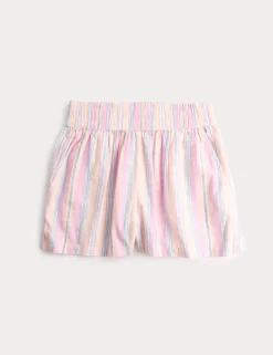 Pure Cotton Striped Shorts (6-16 Yrs)