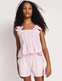 Pure Cotton Striped Shorts (6-16 Yrs)