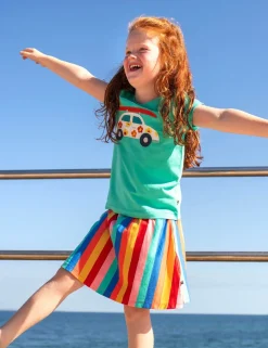 Pure Cotton Striped Skort (2-10 Yrs)
