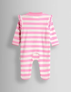 Pure Cotton Striped Sleepsuit (7lbs-12 Mths)
