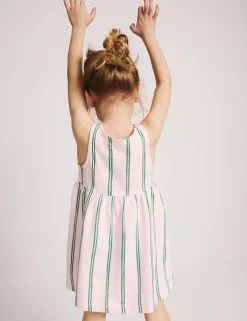 Pure Cotton Striped Sleeveless Dress (2-8 Yrs)