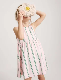Pure Cotton Striped Sleeveless Dress (2-8 Yrs)