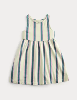 Pure Cotton Striped Sleeveless Dress (2-8 Yrs)