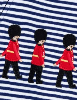 Pure Cotton Striped Soldier Zip Sleepsuit (7lbs-18 Mths)