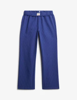 Pure Cotton Striped Straight Leg Trousers