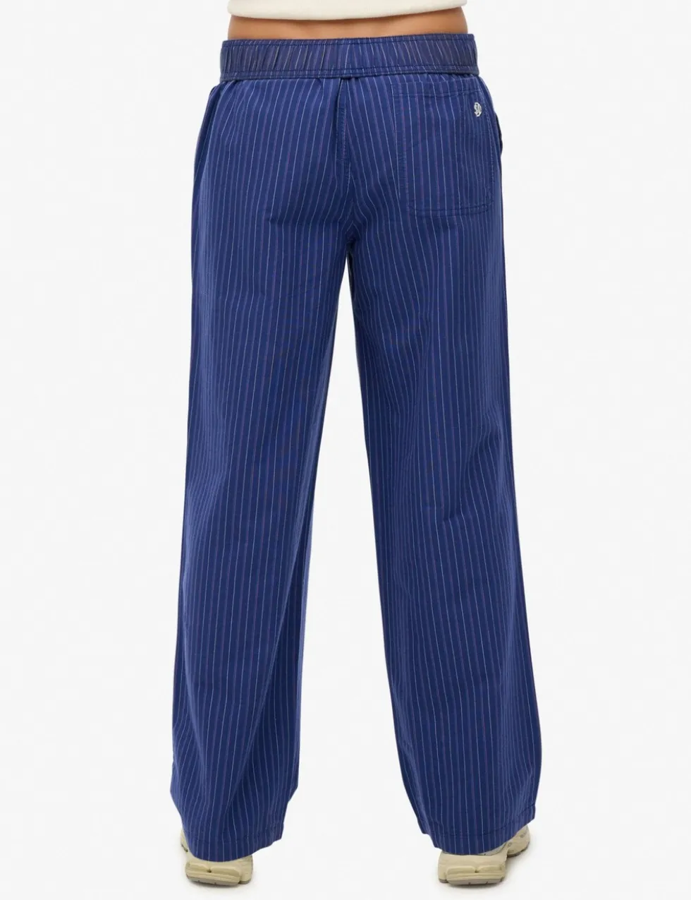 Pure Cotton Striped Straight Leg Trousers