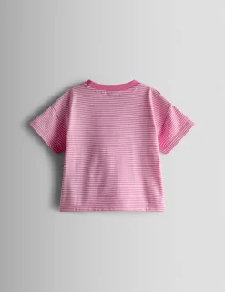 Pure Cotton Striped Strawberry Bag T- Shirt (6 Mths - 7 Yrs)
