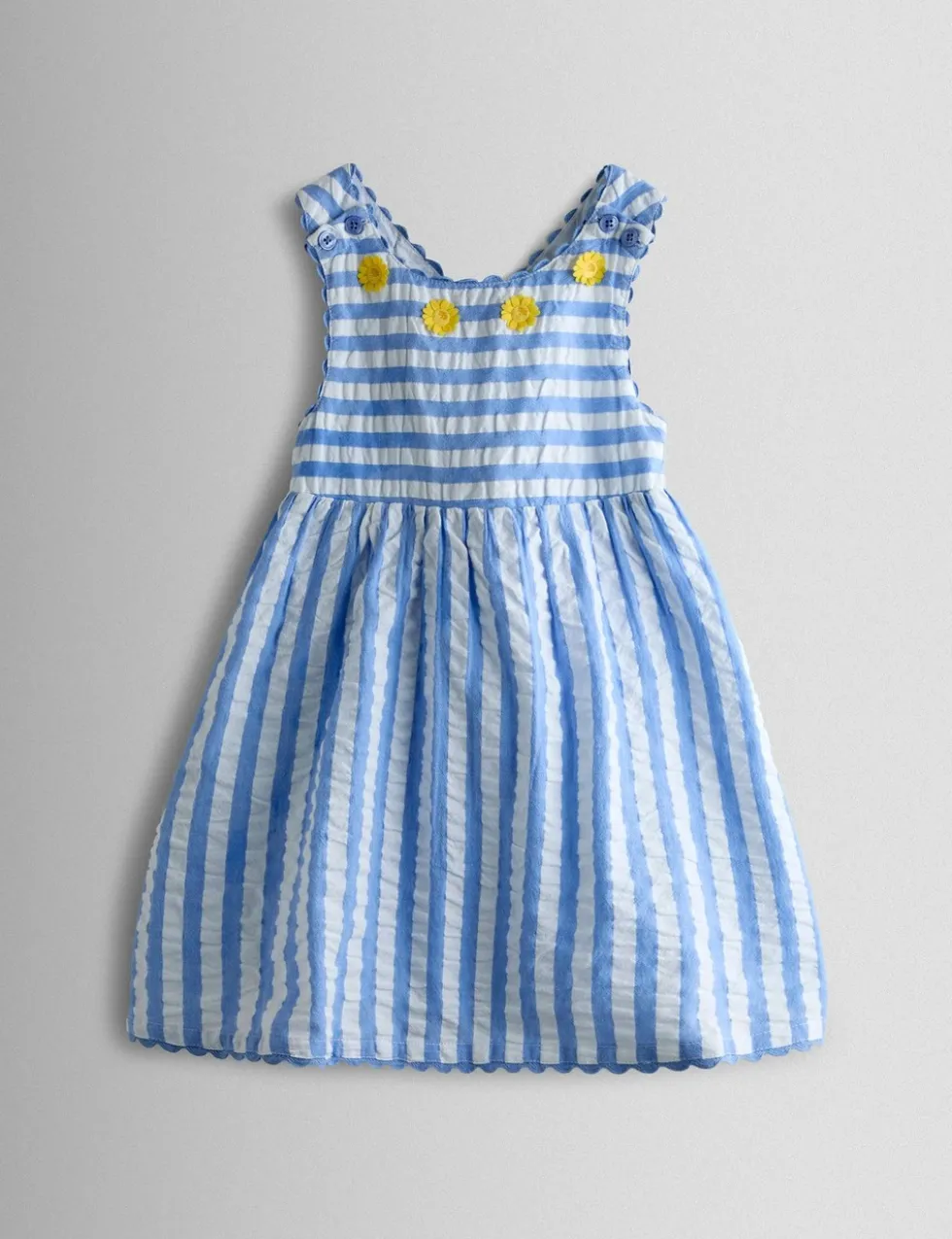 Pure Cotton Striped Sunflower Dress (6 Mths-9 Yrs)