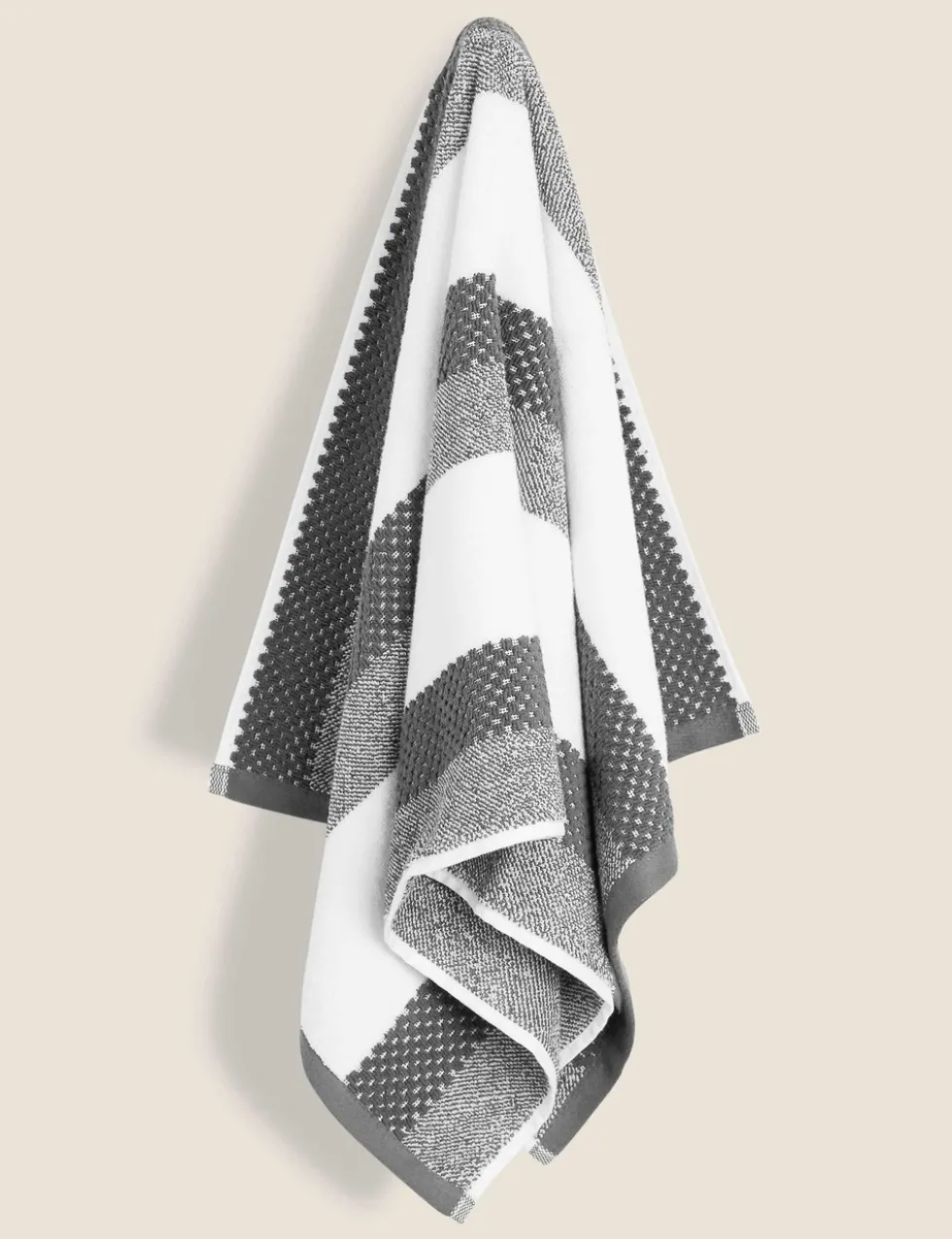 Pure Cotton Striped Textured Towel