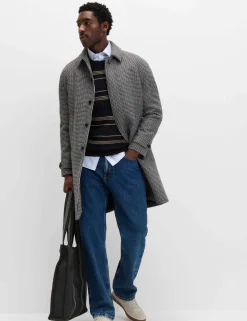 Pure Cotton Striped Textured Jumper