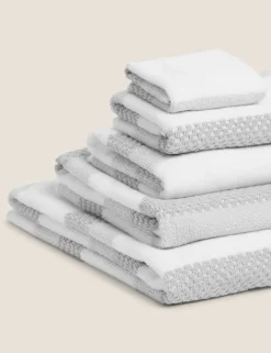 Pure Cotton Striped Textured Towel
