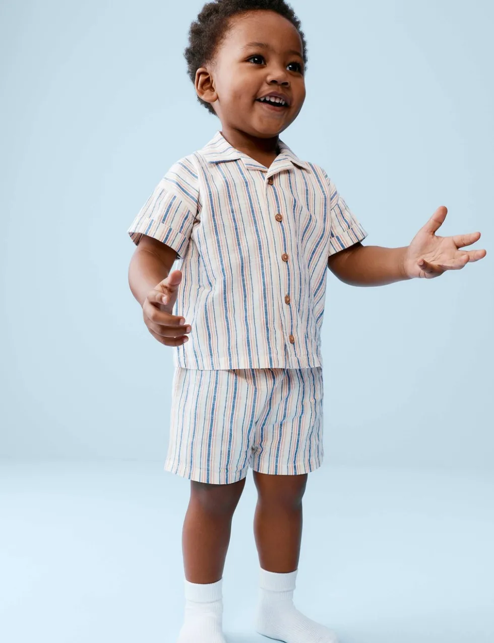 Pure Cotton Striped Top & Bottom Outfit (0-5 Yrs)