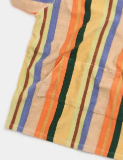 Pure Cotton Striped Towelling Poncho (2-8 Yrs)