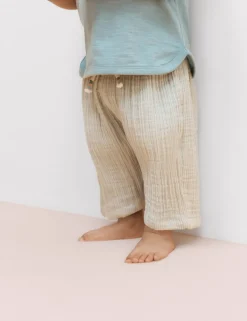 Pure Cotton Striped Trousers (0-5 Yrs)