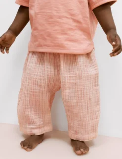 Pure Cotton Striped Trousers (0-5 Yrs)