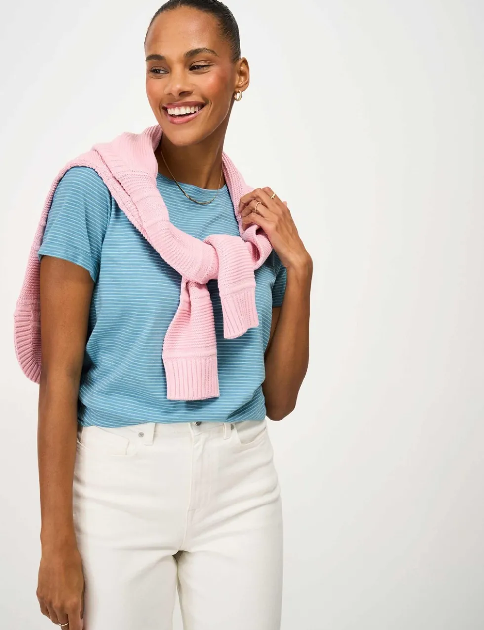 Pure Cotton Striped T-Shirt