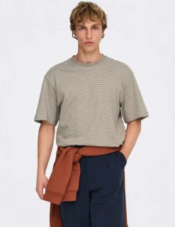 Pure Cotton Striped T-Shirt
