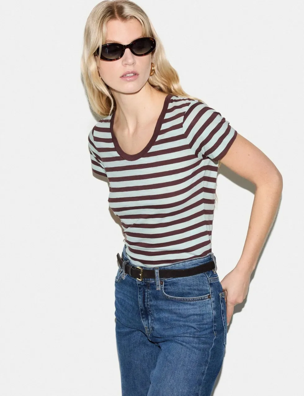 Pure Cotton Striped T-Shirt