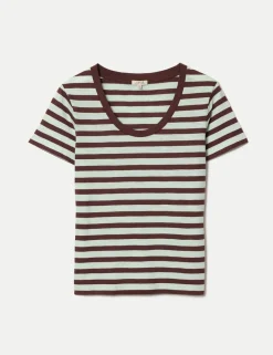 Pure Cotton Striped T-Shirt