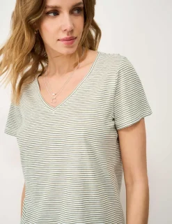 Pure Cotton Striped T-Shirt