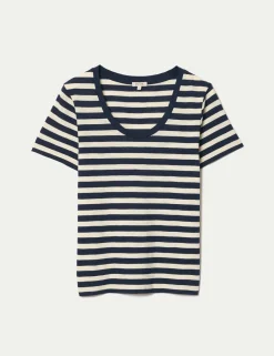 Pure Cotton Striped T-Shirt