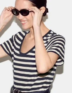 Pure Cotton Striped T-Shirt