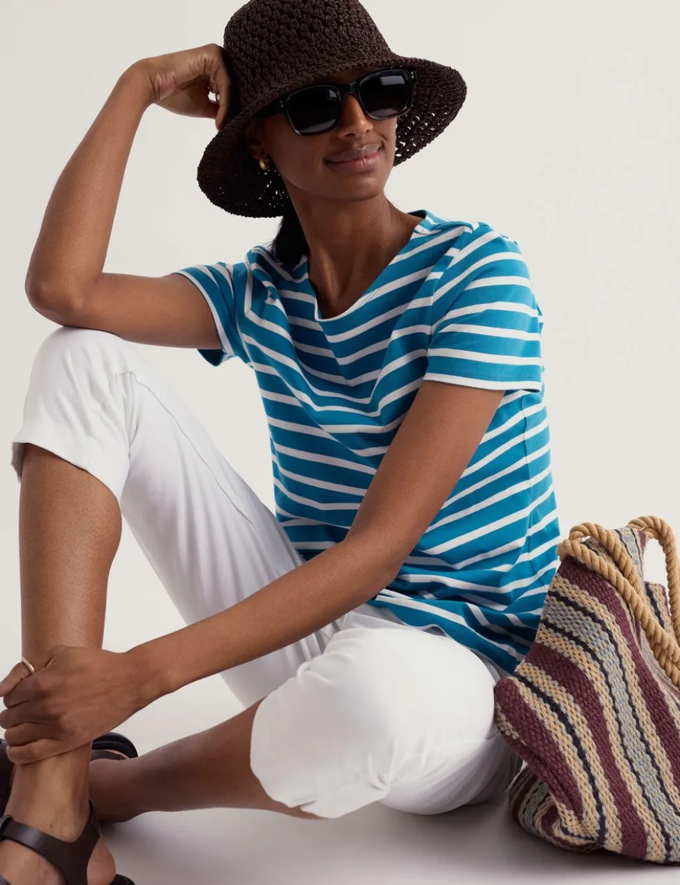 Pure Cotton Striped T-Shirt