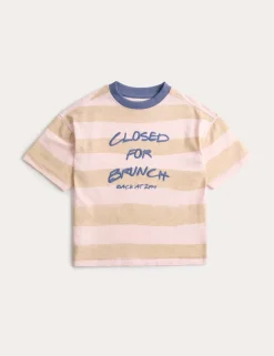 Pure Cotton Striped T-Shirt (2-8 Yrs)
