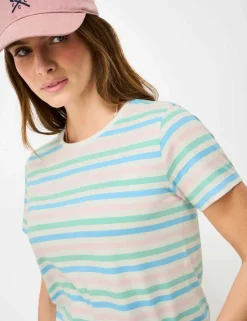 Pure Cotton Striped T-Shirt