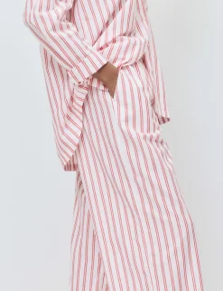 Pure Cotton Striped Wide Leg Pyjama Bottoms