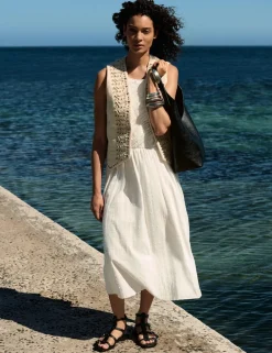 Pure Cotton Studded Gilet