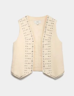 Pure Cotton Studded Gilet