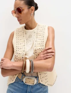 Pure Cotton Studded Gilet