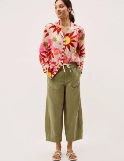 Pure Cotton Sun Print Button Through Shirt