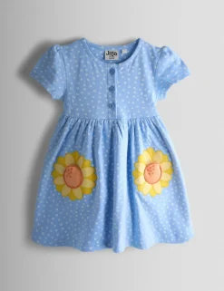 Pure Cotton Sunflower Dress (1-7 Yrs)