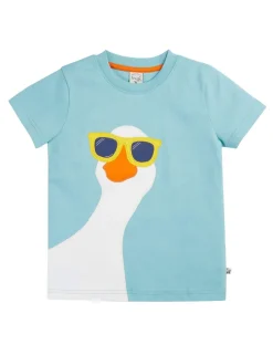 Pure Cotton Swan Appliqué T-Shirt (1-10 Yrs)