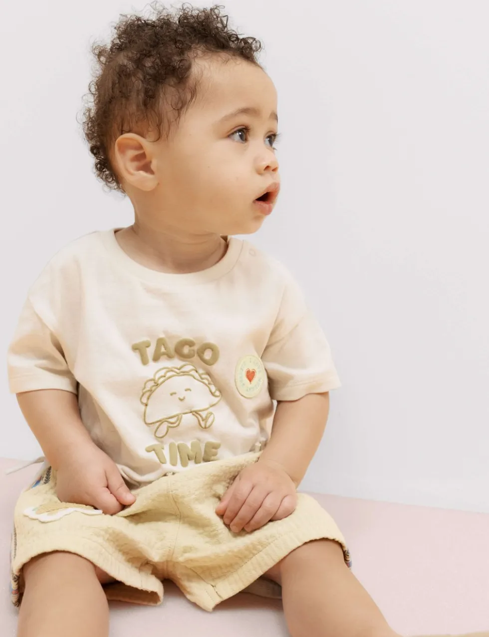 Pure Cotton Taco Fringe T-shirt and Shorts (0-5 Yrs)